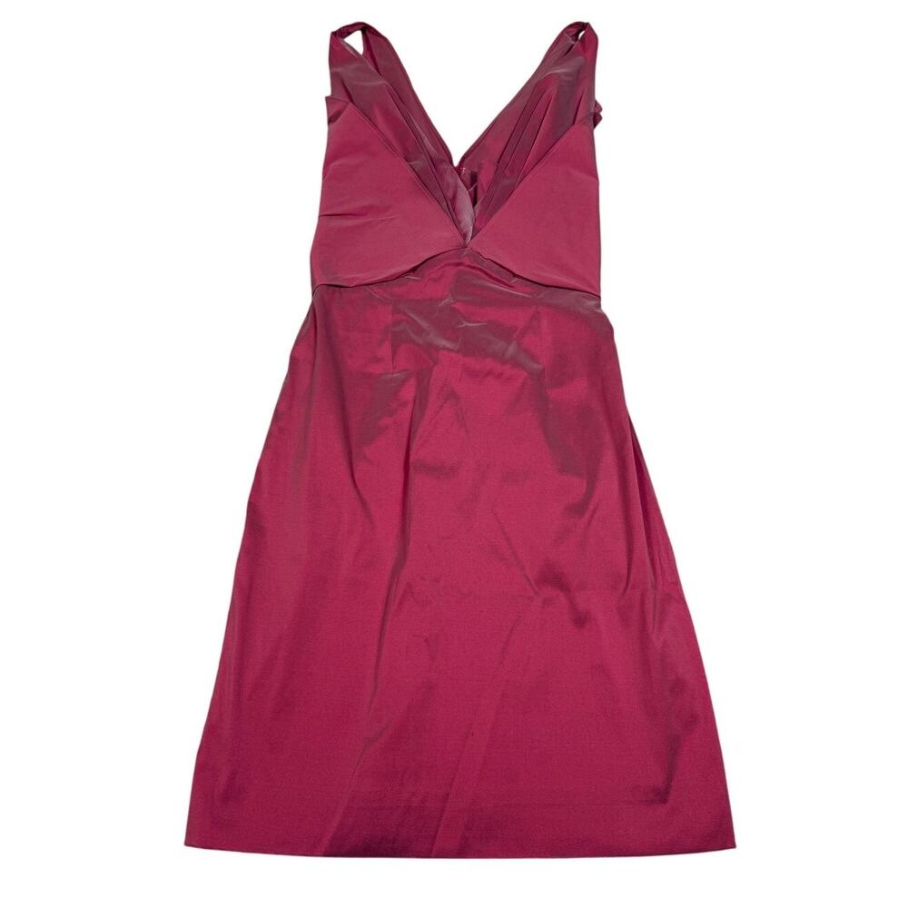 Talbot Runhof Womens Size 6 Short V-Neck Cocktail Dress Sleeveless